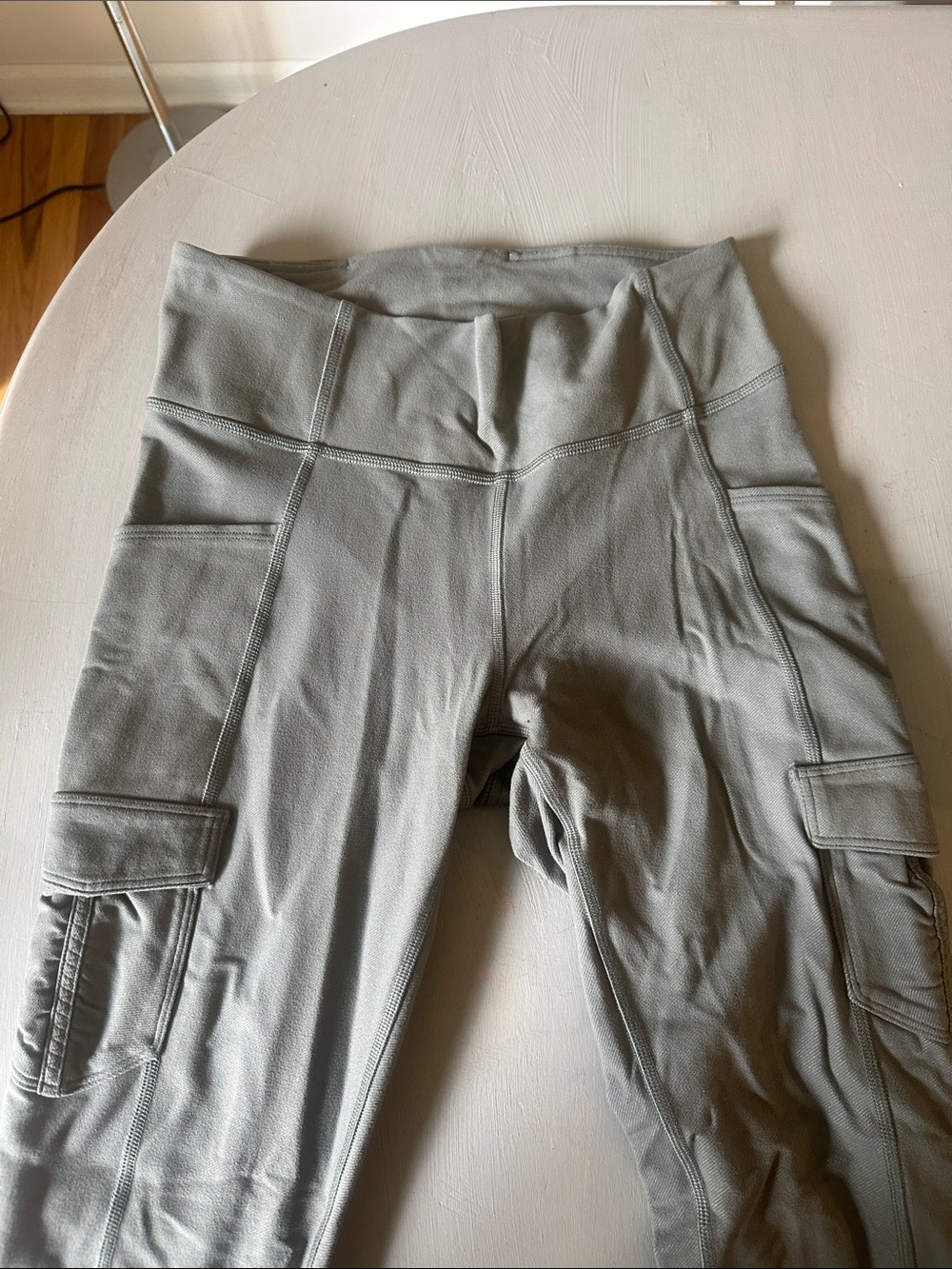 lululemon athletica Gray/green High-Rise Cargo Capris
